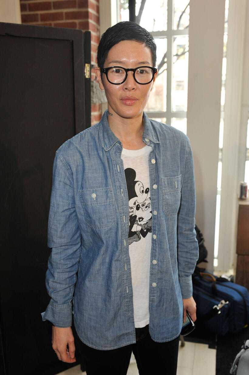 Jenny Shimizu at the DKNY Fall 2010 Fashion Show during the Mercedes-Benz Fashion Week in New York.