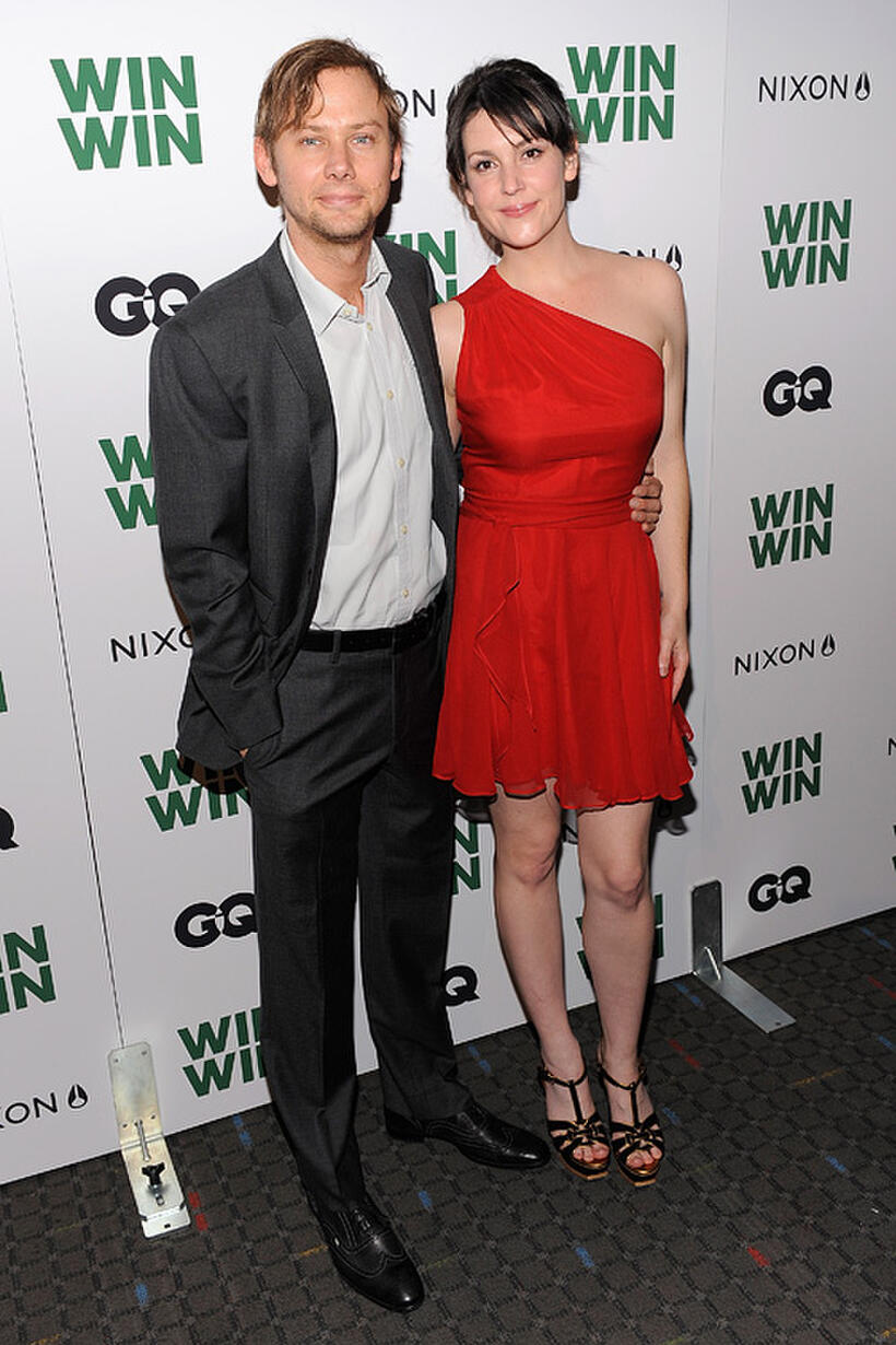 Jimmi Simpson and Melanie Lynskey at the New York premiere of "Win Win."