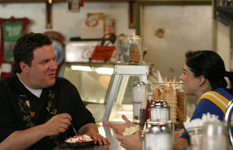 Jeff Garlin and Sarah Silverman in "I Want Someone to Eat Cheese With."