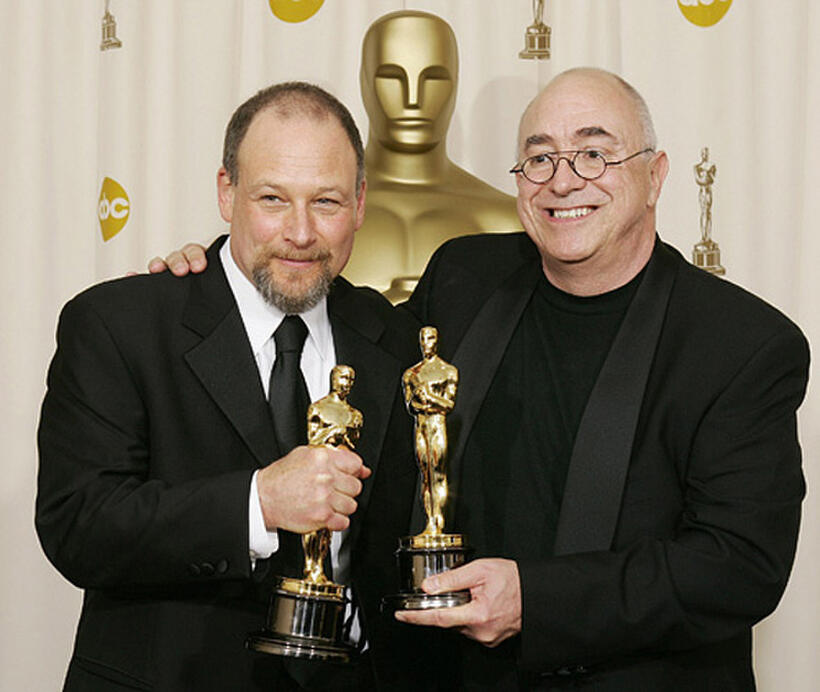 Michael Silvers and Randy Thom at the 77th Annual Academy Awards.