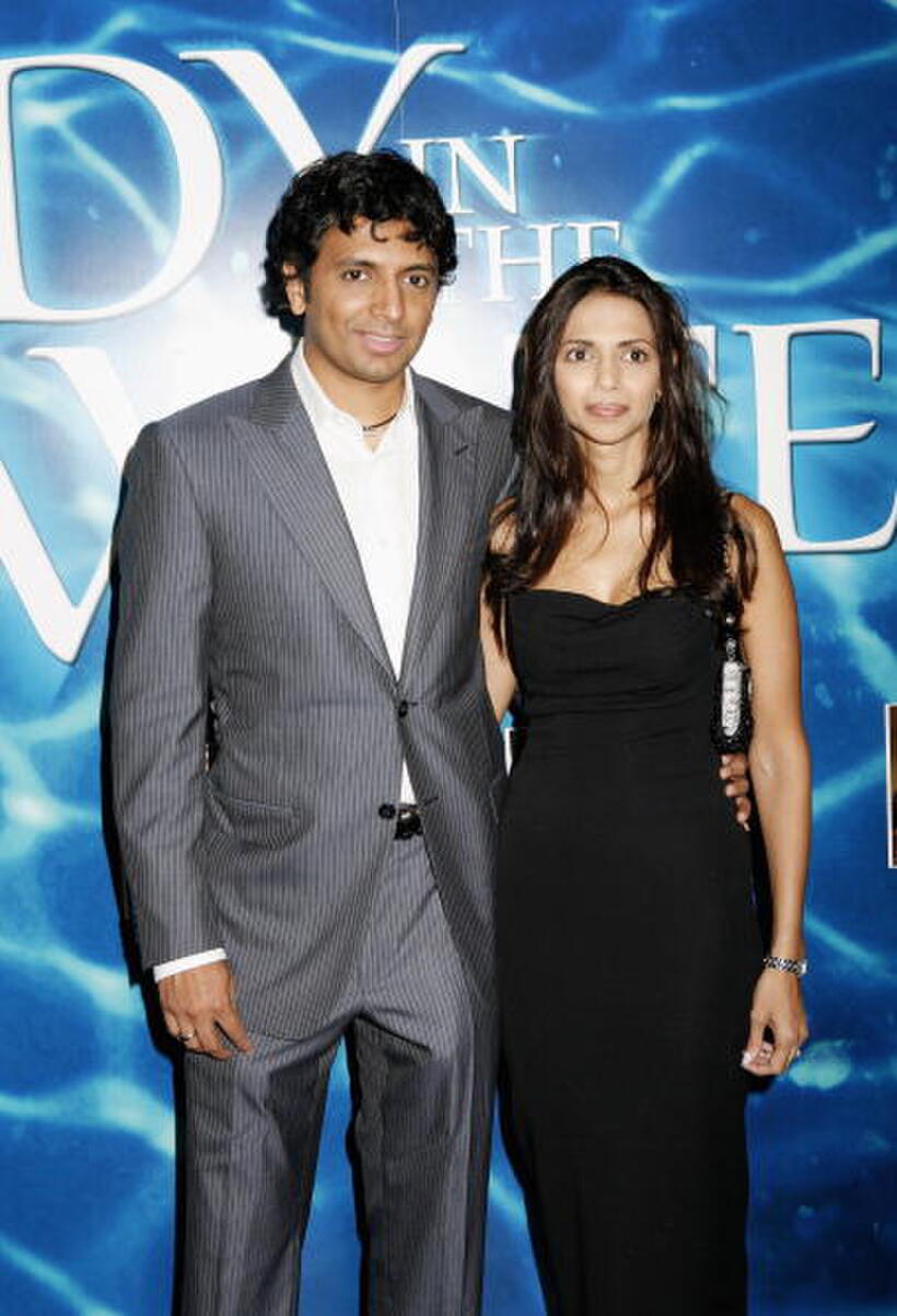M. Night Shyamalan and wife Bhavna at the premiere of "Lady In The Water".