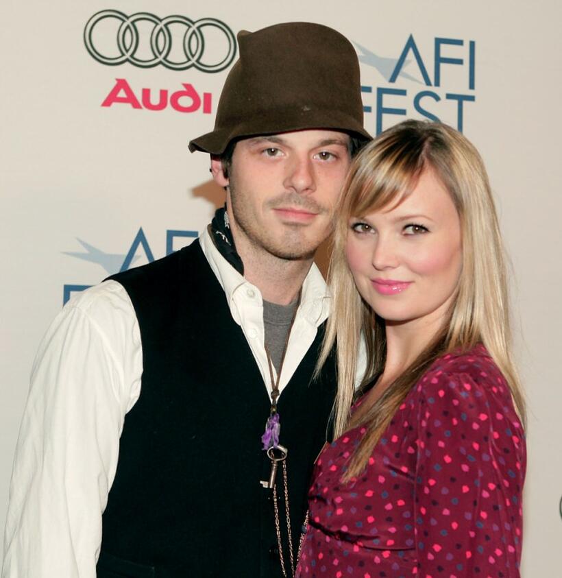 Scoot McNairy and Sara Simmonds at the AFI FEST 2007.