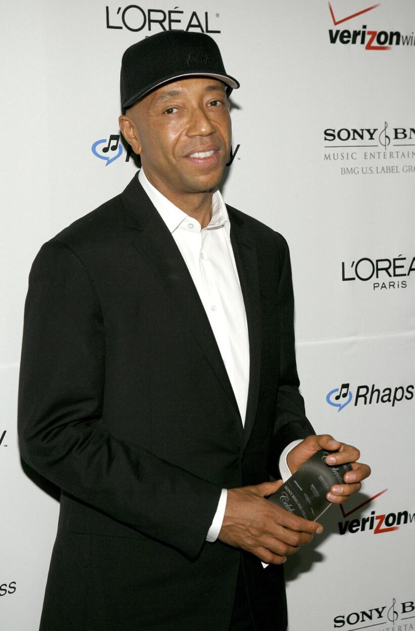 Russell Simmons at the Clive Davis pre-Grammy party.