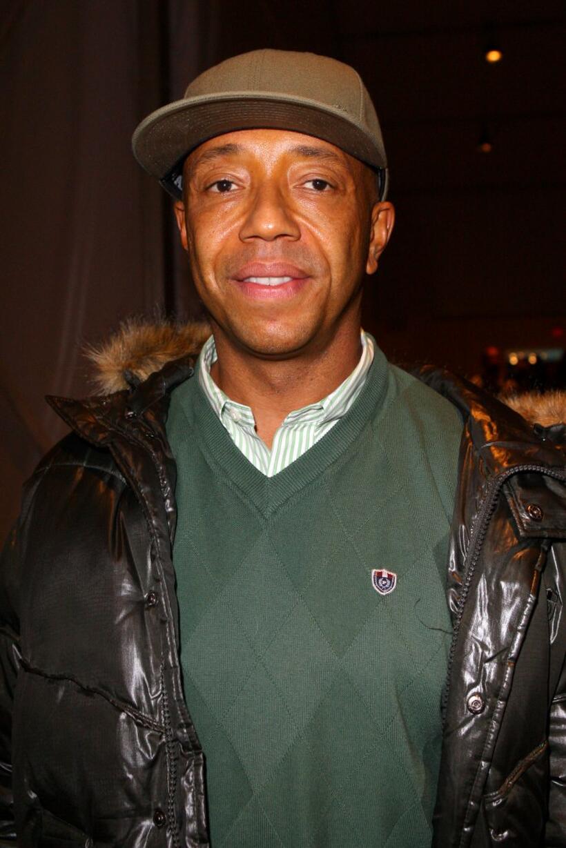 Russell Simmons at the fashion tents during Mercedes-Benz Fashion Week Fall 2008.