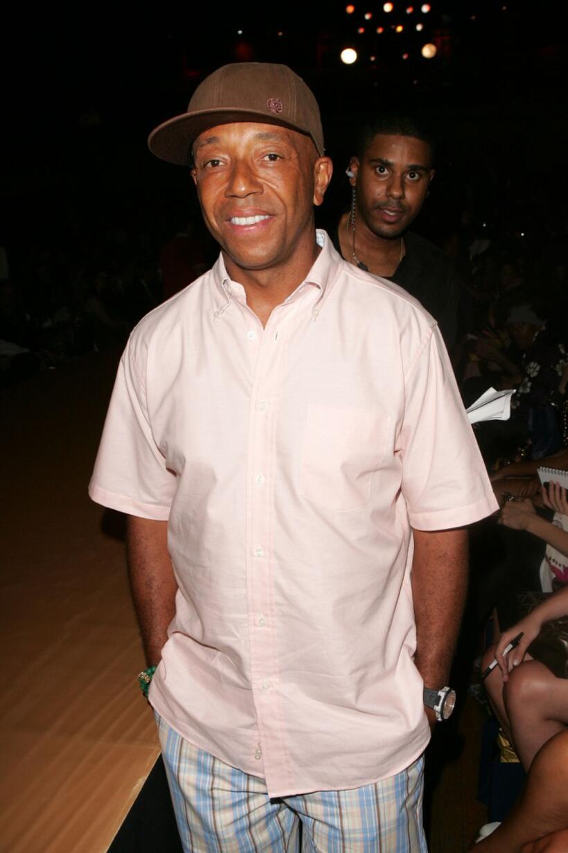 Russell Simmons at the Baby Phat Spring 2008 Fashion Show during the Mercedes-Benz Fashion Week Spring.
