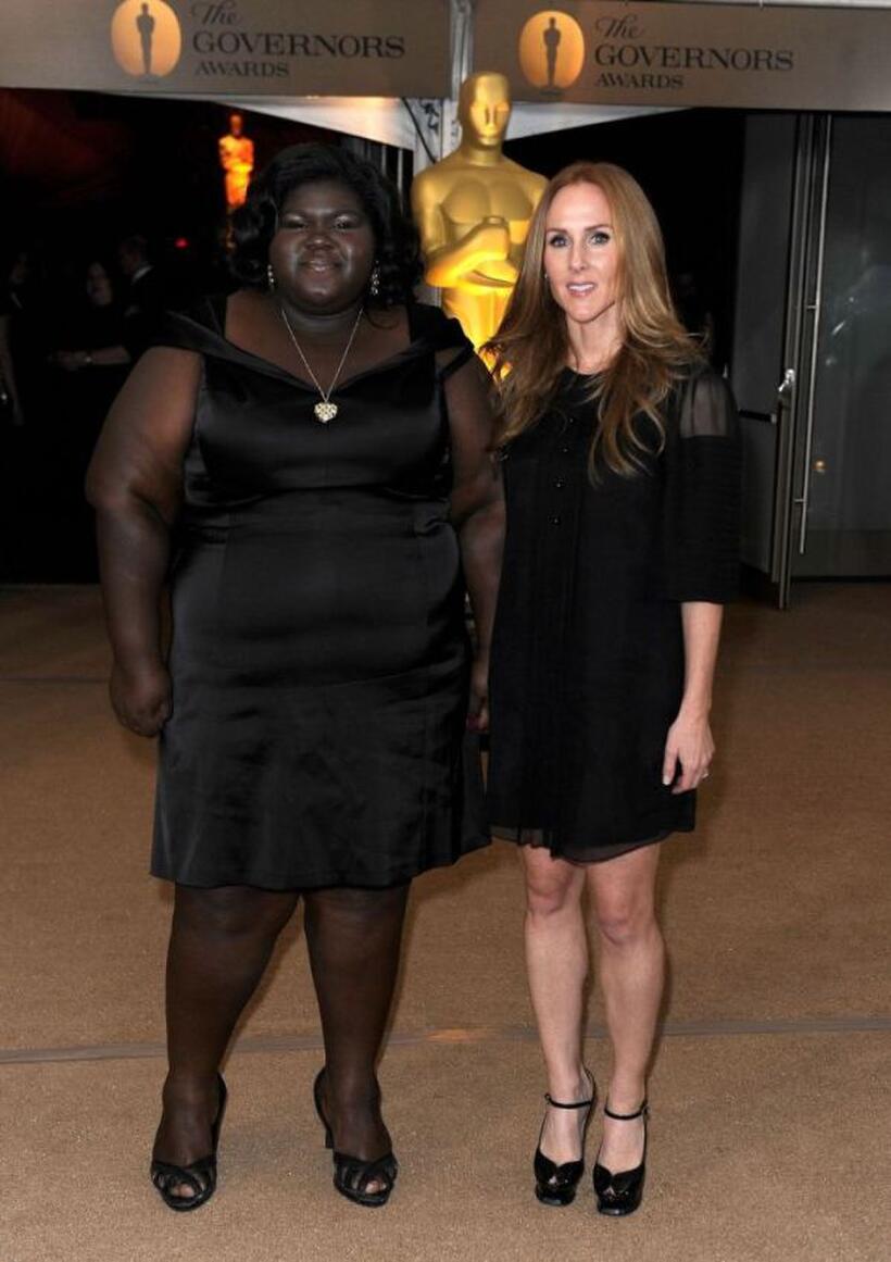 Gabourey Sidibe and producer Sarah Siegel-Magness at the Academy of Motion Picture Arts and Sciences Inaugural Governors Awards.