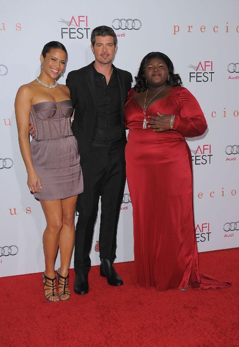 Paula Patton, Robin Thicke and Gabourey Sidibe at the AFI FEST 2009.