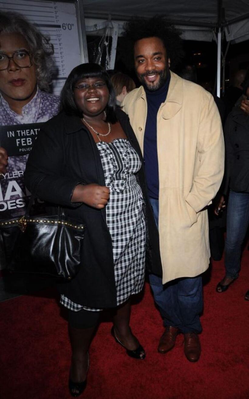 Gabourey Sidibe and Lee Daniels at the screening of Tyler Perry's "Madea Goes to Jail."