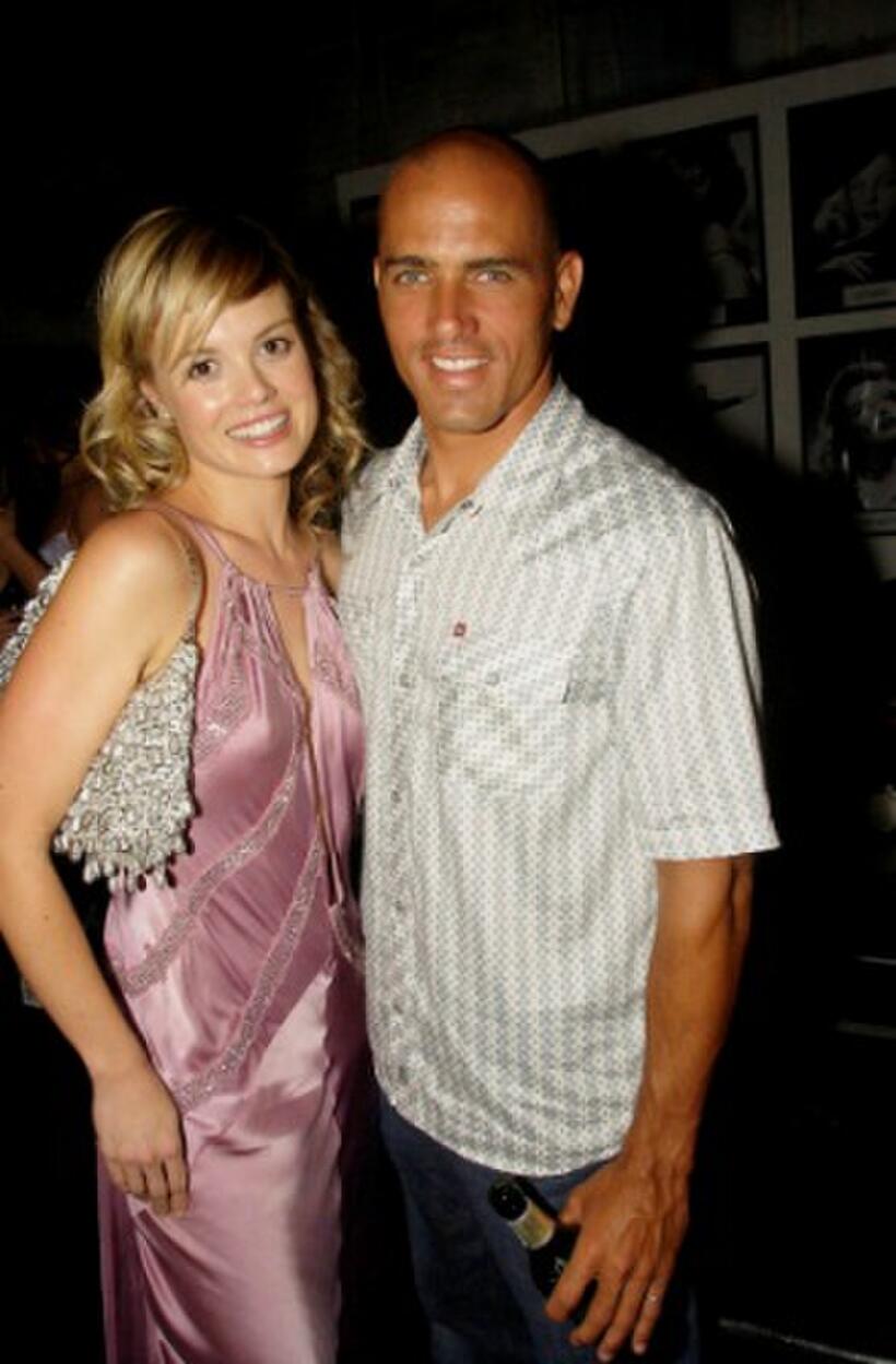 Amy Erbacher and Kelly Slater at the Sydney Confidential Golden Slipper Soiree.