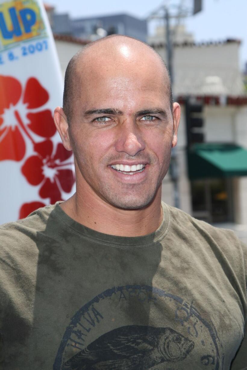 Kelly Slater at the premiere of "Surfs Up."