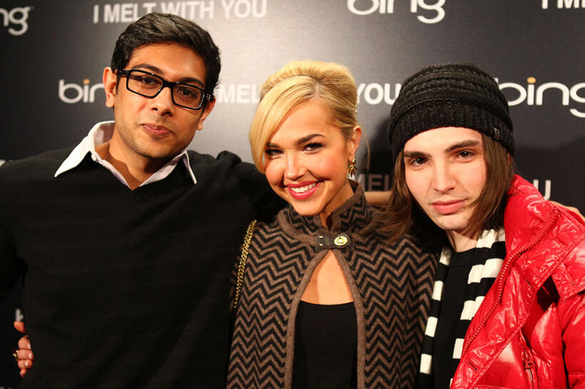 Abhi Sinha, Arielle Kebbel and August Emerson at the Bing Presents the "I Melt With You" Official Cast Dinner and After-party.
