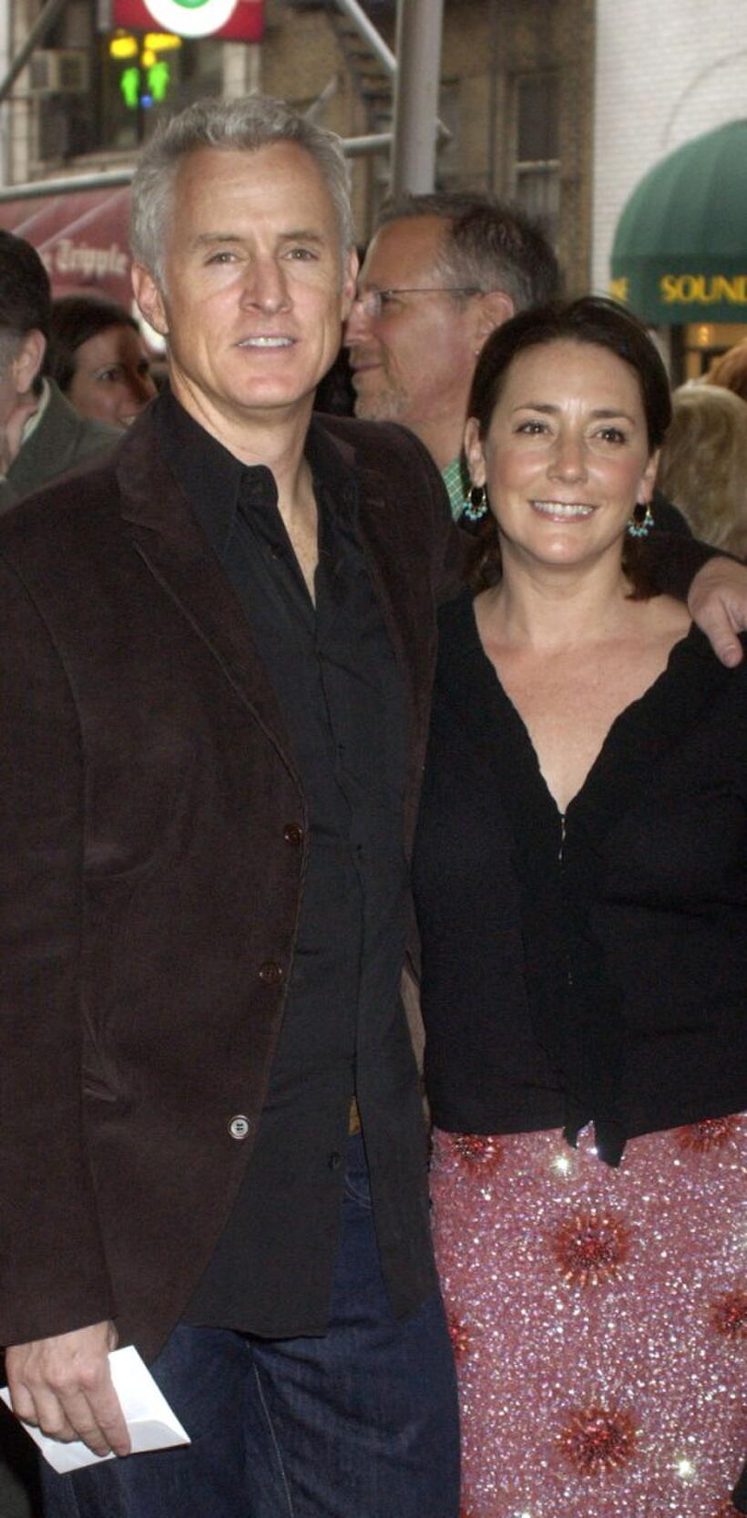 John Slattery and Talia Balsam at the opening night of "The Assassins."