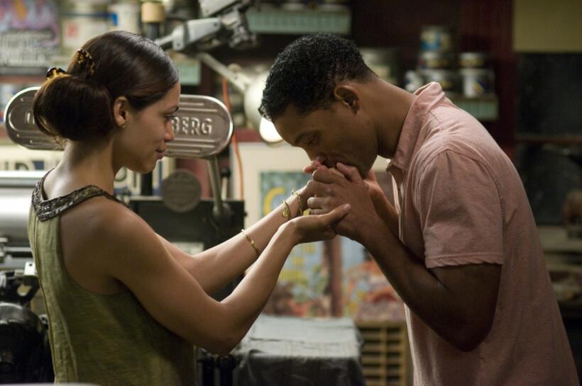 Rosario Dawson and Will Smith in "Seven Pounds."