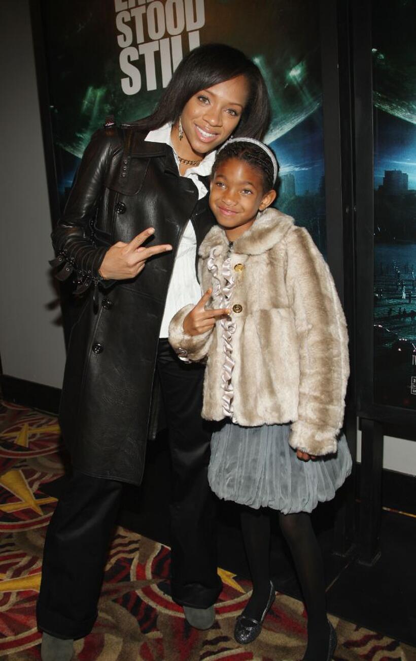 Willow Smith and Guest at the premiere of "The Day The Earth Stood Still."
