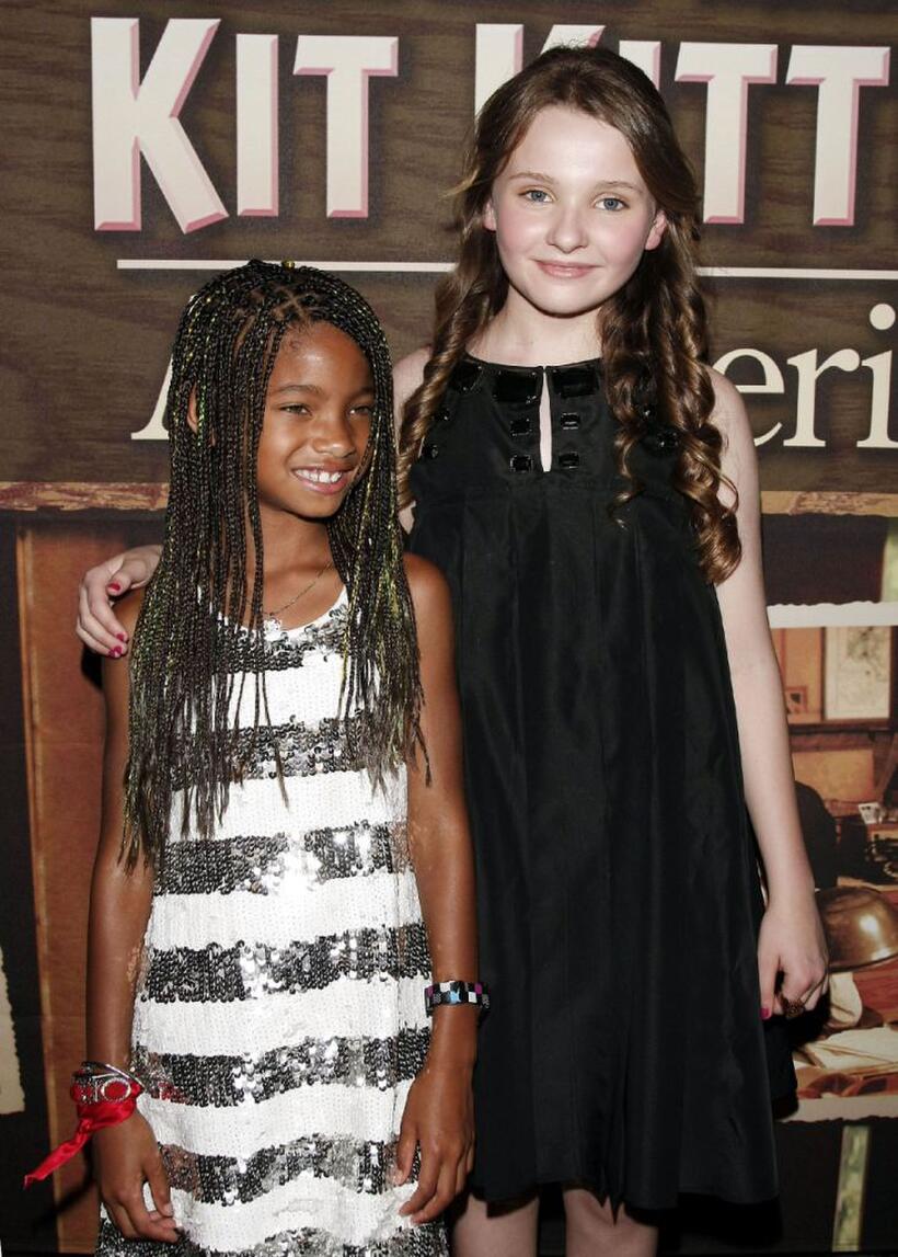 Willow Smith and Abigail Breslin at the premiere of "Kit Kittredge: An American Girl."