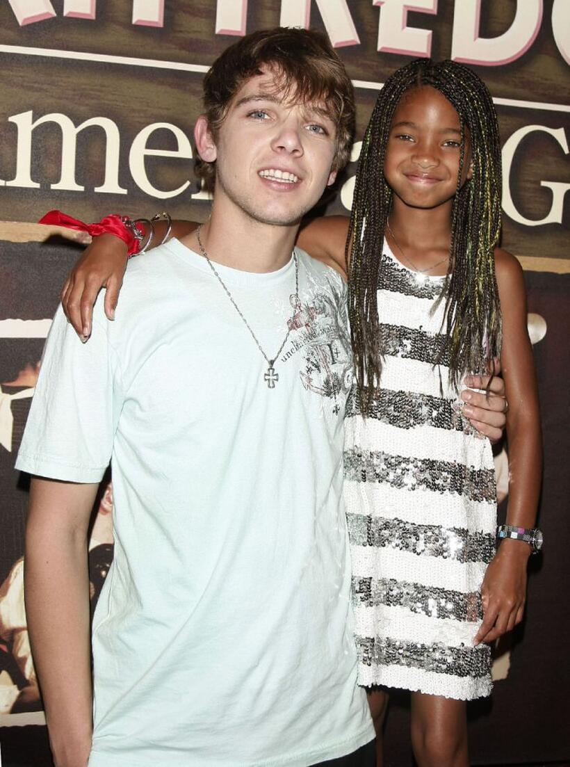 Max Thieriot and Willow Smith at the premiere of "Kit Kittredge: An American Girl."