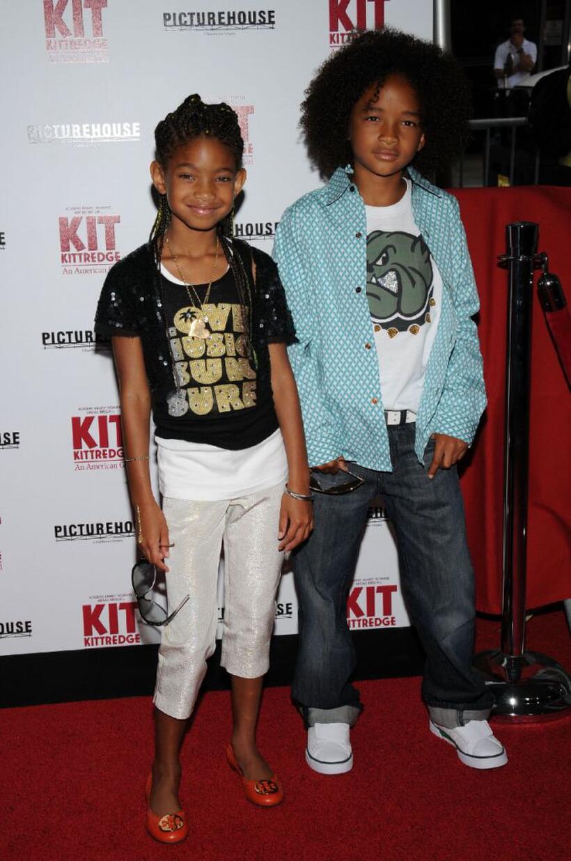 Willow Smith and Jaden Smith at the premiere of "Kit Kittredge: An American Girl."