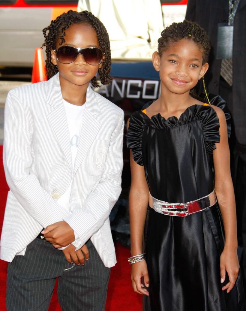 Jaden Smith and Willow Smith at the premiere of "Hancock."