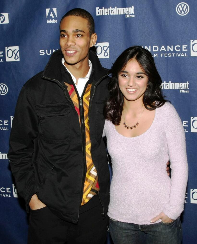 Eugene Jones and Summer Bishil at the premiere of "Towelhead" during the 2008 Sundance Film Festival.