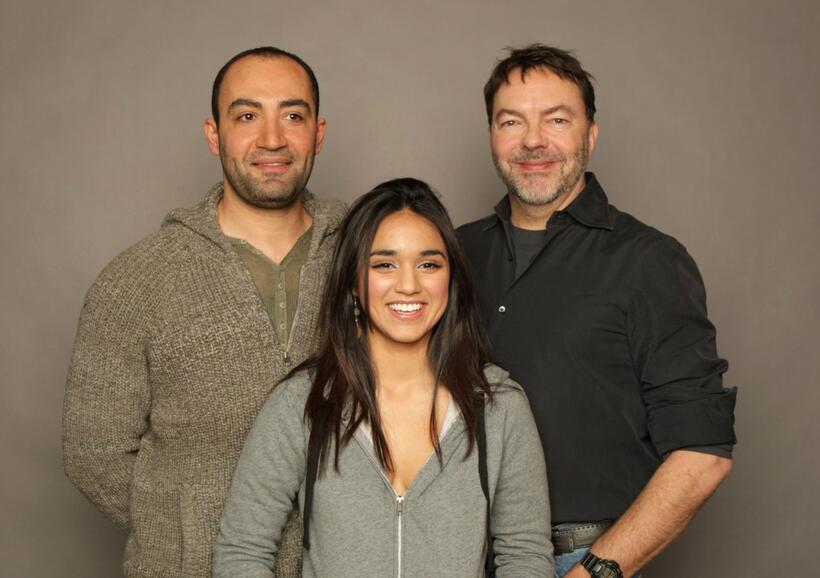 Peter Macdissi, Summer Bishil and Alan Ball at the 2008 Sundance Film Festival.