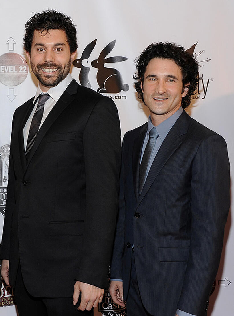 Micah Sloat and producer Steven Klein at the California premiere of "Make Believe."