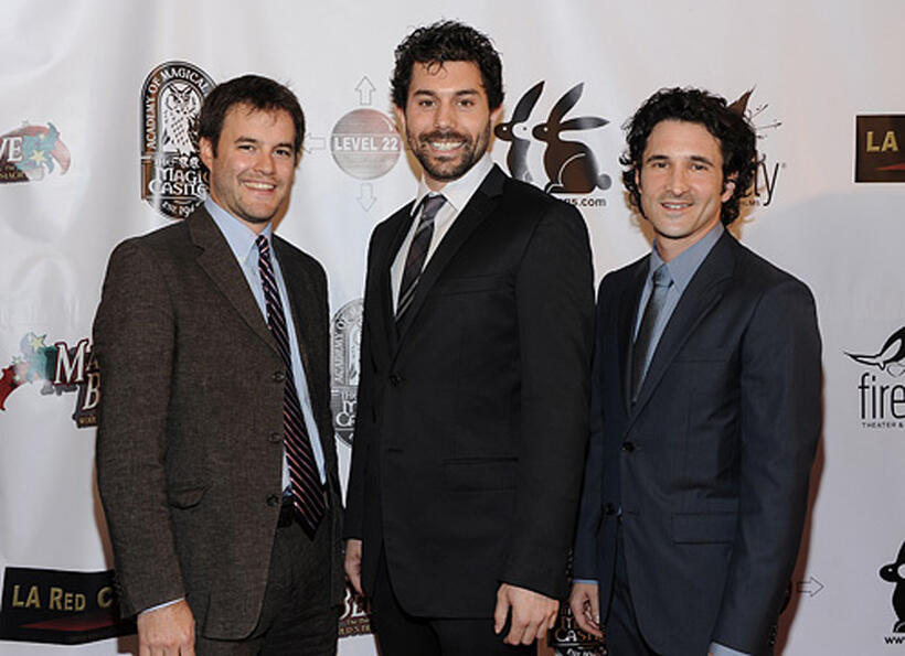 Director J. Clay Tweel, Micah Sloat and producer Steven Klein at the California premiere of "Make Believe."