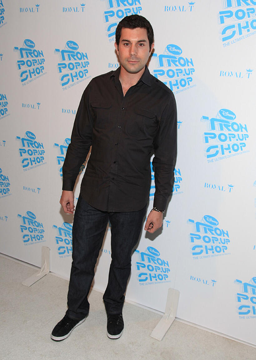 Micah Sloat at the Disney Consumer Product's "Tron' Pop-up Shop private opening celebration in California.