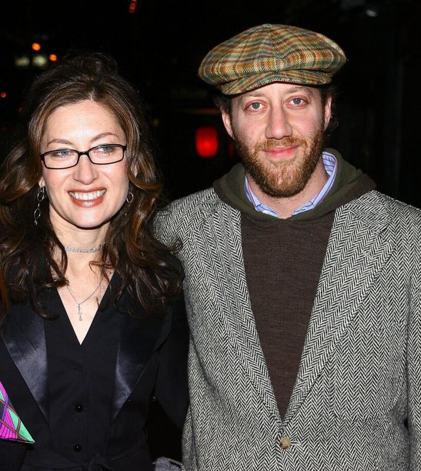 Director Annabelle Gurwitch and Joey Slotnick at the theatrical premiere party of "Fired."