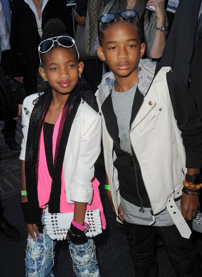 Willow Smith and Jaden Smith at the Los Angeles premiere of "The Perfect Game."