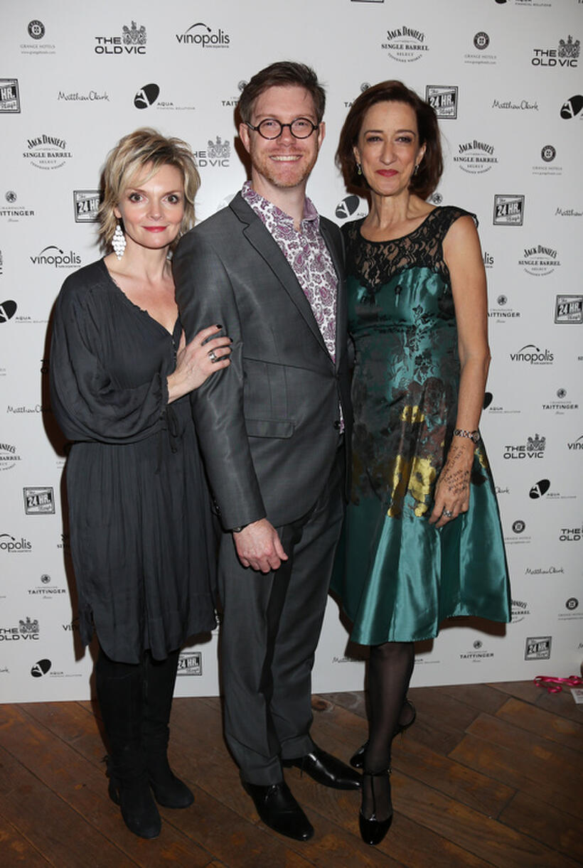 Sharon Small, Grant Olding and Haydn Gwynne at the Old Vic's 24 Hour Musicals Celebrity Gala 2012.