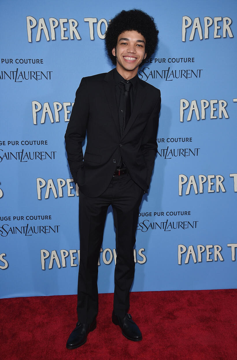 Justice Smith at the New York premiere of "Paper Towns."