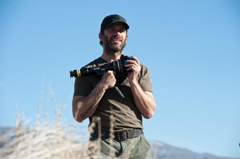 Director Zack Snyder on the set of "Man of Steel."