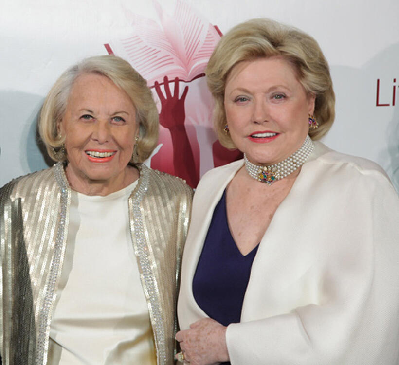 Liz Smith and Barbara Taylor at the Literacy Partner's 26th Annual Evening Of Readings Gala in New York.