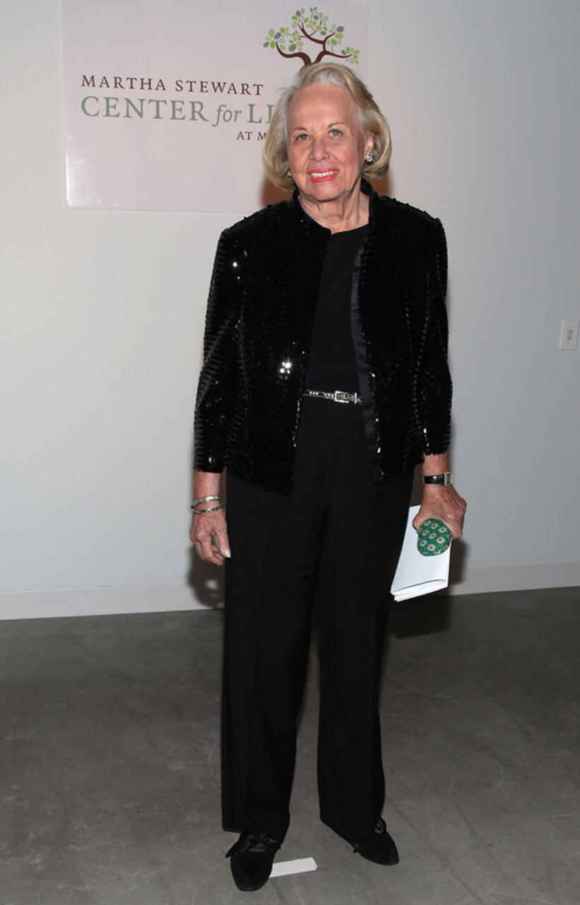 Liz Smith at the 2nd Annual Martha Stewart Center for Living Gala in New York.