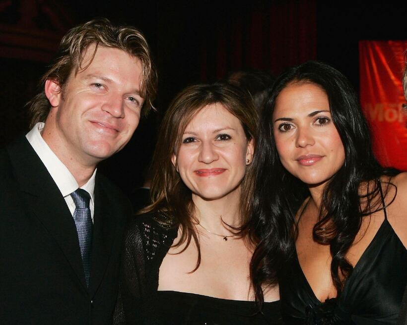 Matt Passmore, Jacquie Passmore and Miriama Smith at the Gala Opening Night Party during the Melbourne International Film Festival.