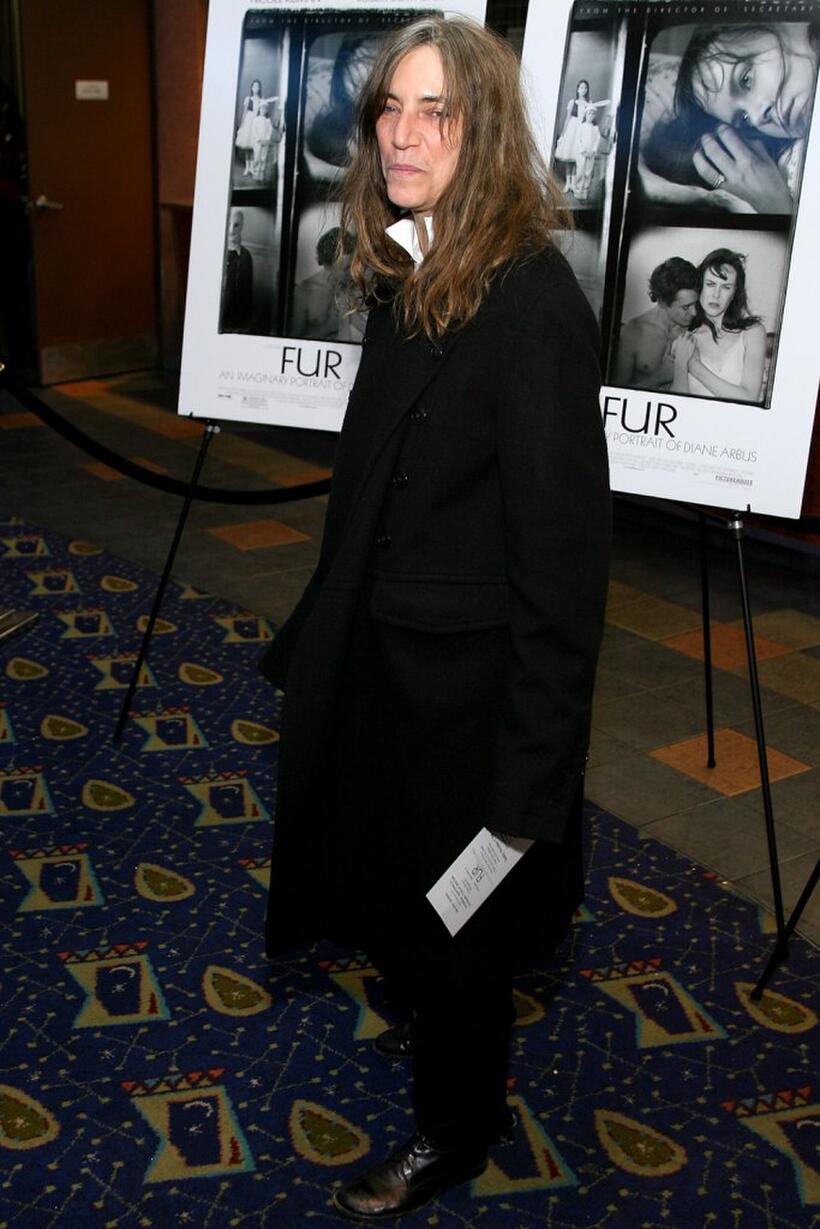 Patti Smith at the premiere of "Fur: An Imaginary Portrait of Diane Arbus."