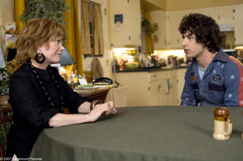 Marie Powell (Sissy Spacek) has a heart-to-heart with her daredevil son Rod Kimble (Andy Samberg) in "Hot Rod."