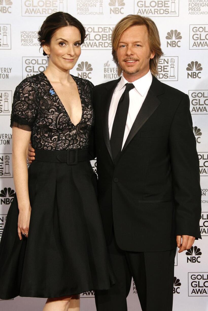 David Spade and Tina Fey at the 64th Annual Golden Globe Awards.