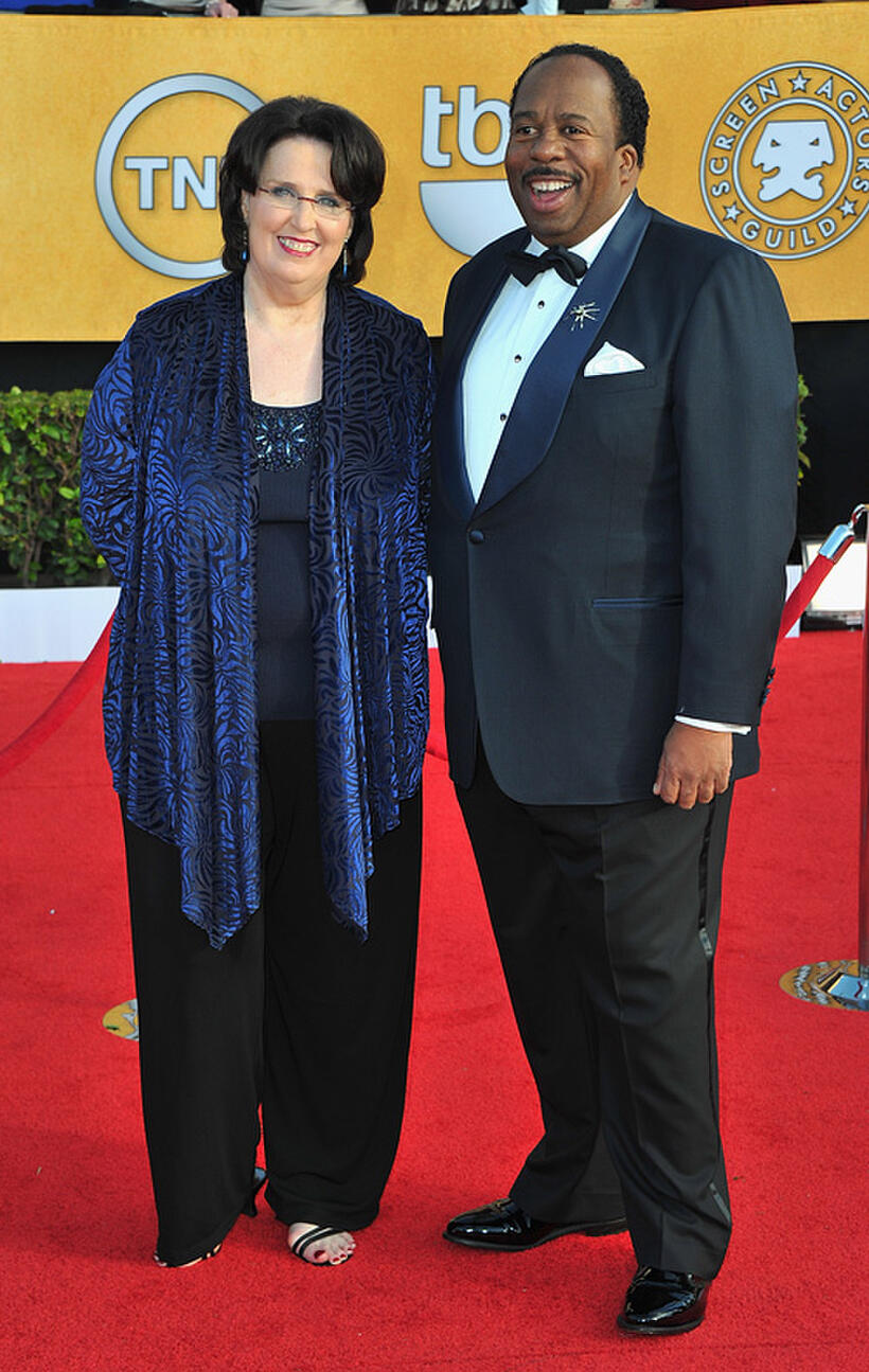 Phyllis Smith and Leslie David Baker at the 17th Annual Screen Actors Guild Awards in California.