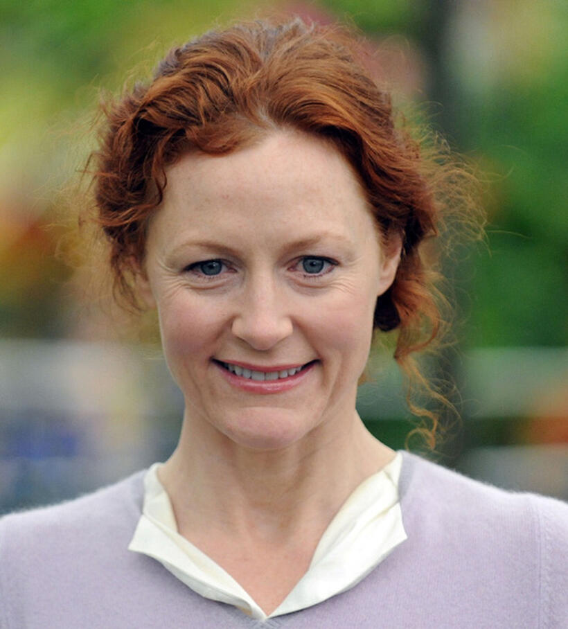 Geraldine Somerville at the press and VIP preview day for The Chelsea Flower Show in London.