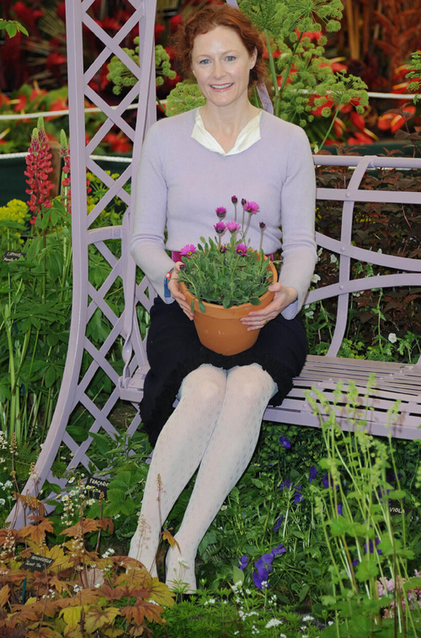 Geraldine Somerville at the press and VIP preview day for The Chelsea Flower Show in London.