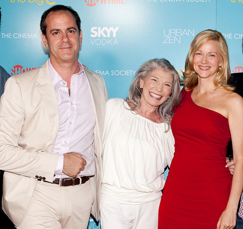 Producer David Nevins, Phyllis Somerville and Laura Linney at the Showtime with The Cinema Society screening of "The Big C" in New York.