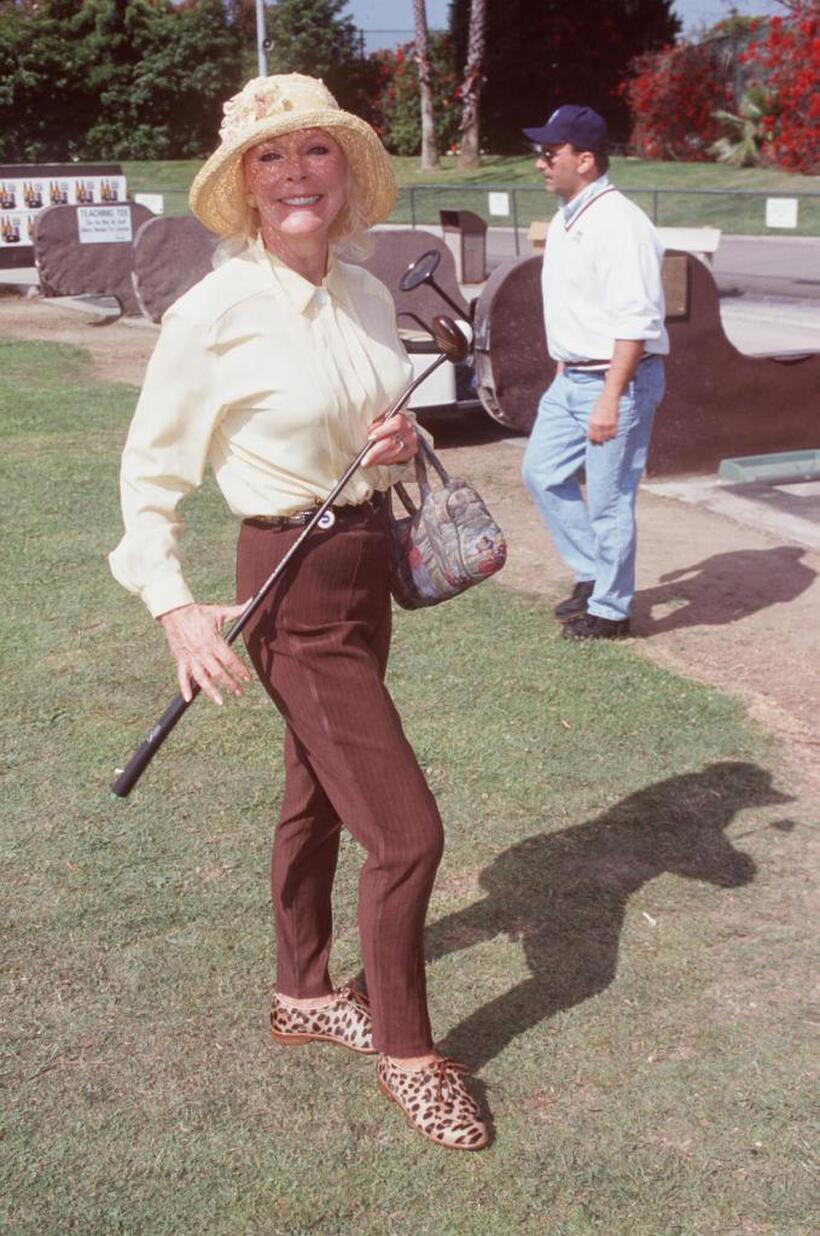 Elke Sommer at the LAPD Celebrity Golf Tournament.