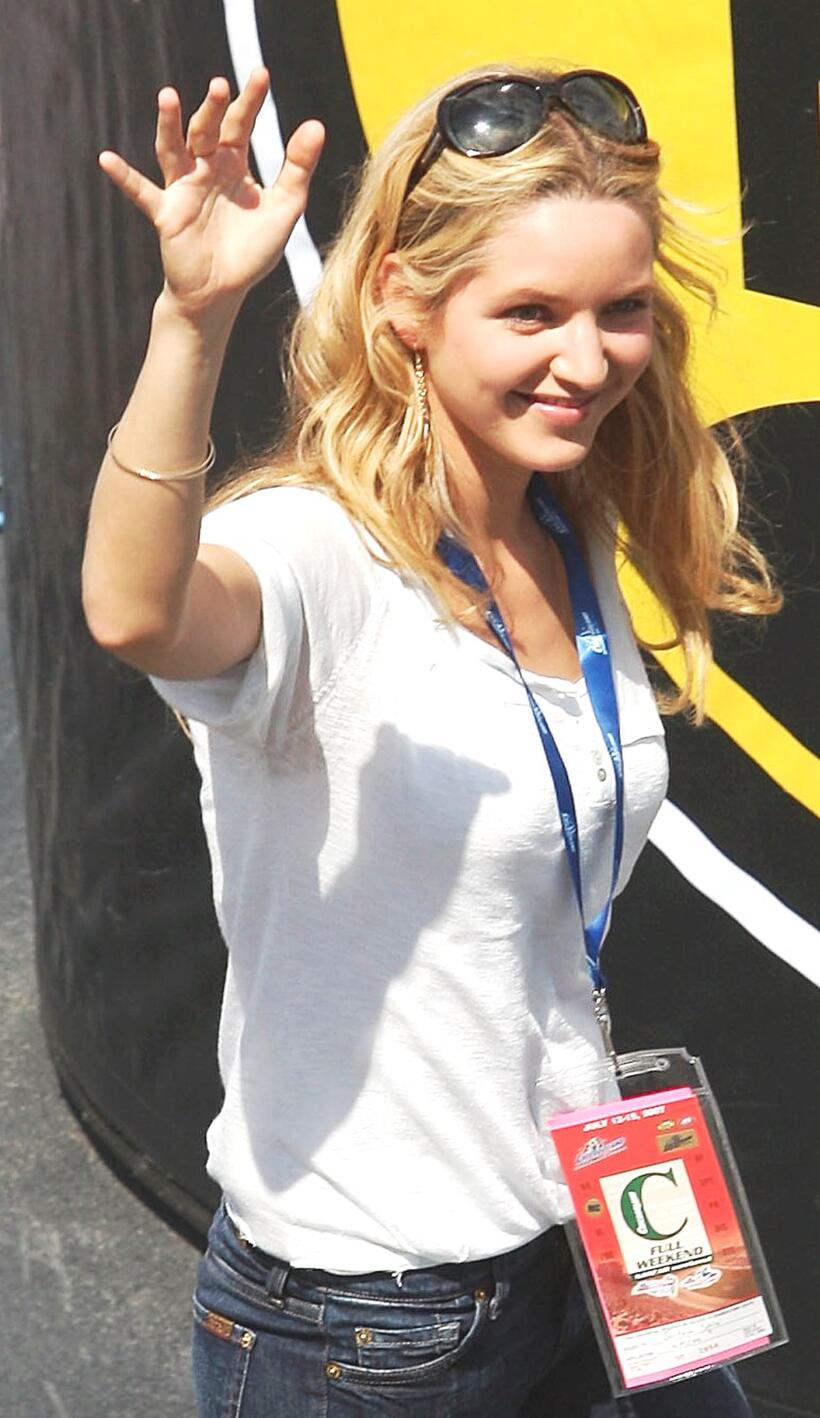 Jordana Spiro at the NASCAR Nextel Cup Series "USG Sheetrock 400."