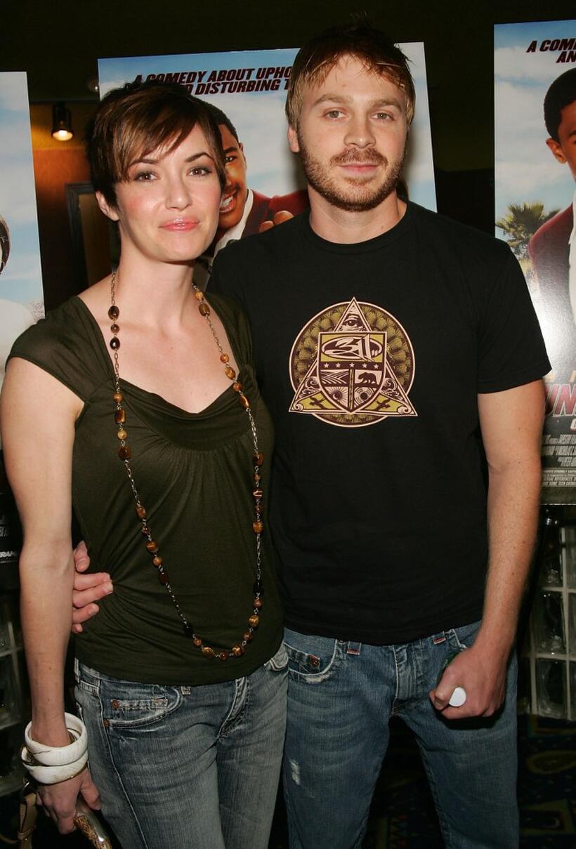 Angelo Spizzirri and his wife Landis at the New York premiere of "Underclassman."