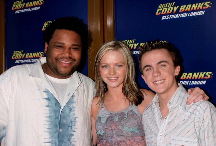 Anthony Anderson, Hannah Spearritt and Frankie Muniz at the Los Angeles premiere of "Agent Cody Banks II."