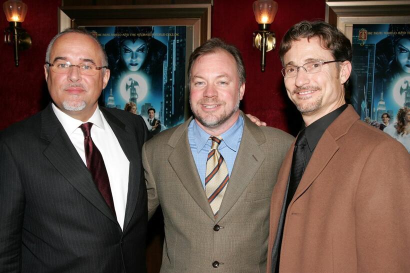 Barry Sonnenfeld, Kevin Lima and Barry Josephson at the screening of "Enchanted" at the Ziegfeld Theater.
