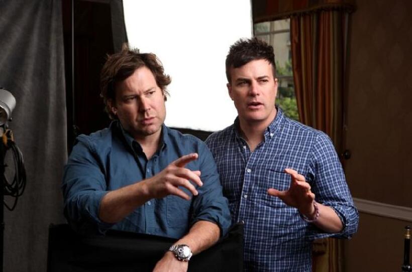 Director Josh Gordon and Director Will Speck on the set of "The Switch."