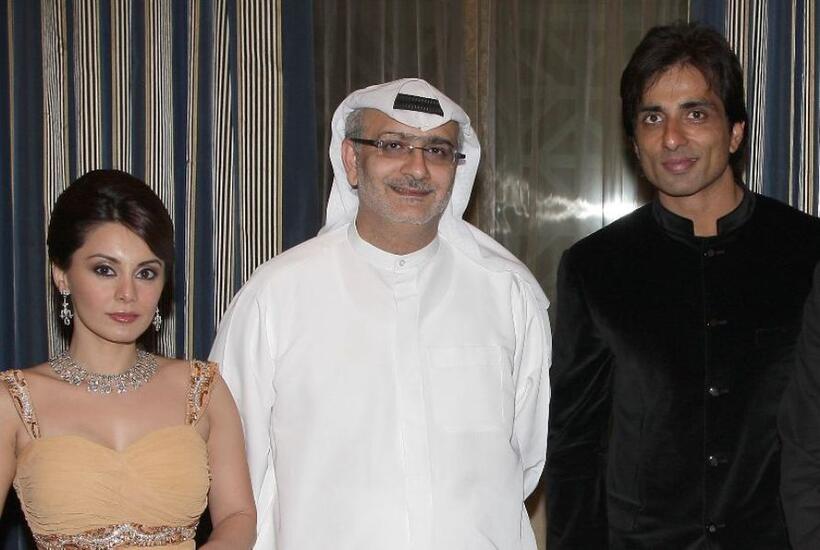Minissha Lamba, Masoud Amralla Al Ali and Sonu Sood at the premiere of "City of Life" during the 6th Annual Dubai International Film Festival.