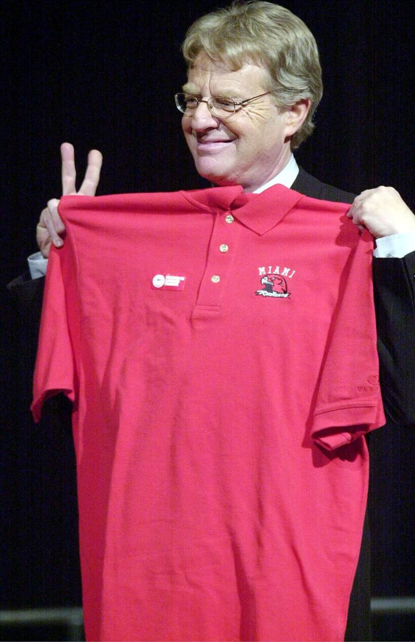 Jerry Springer at the Miami University.